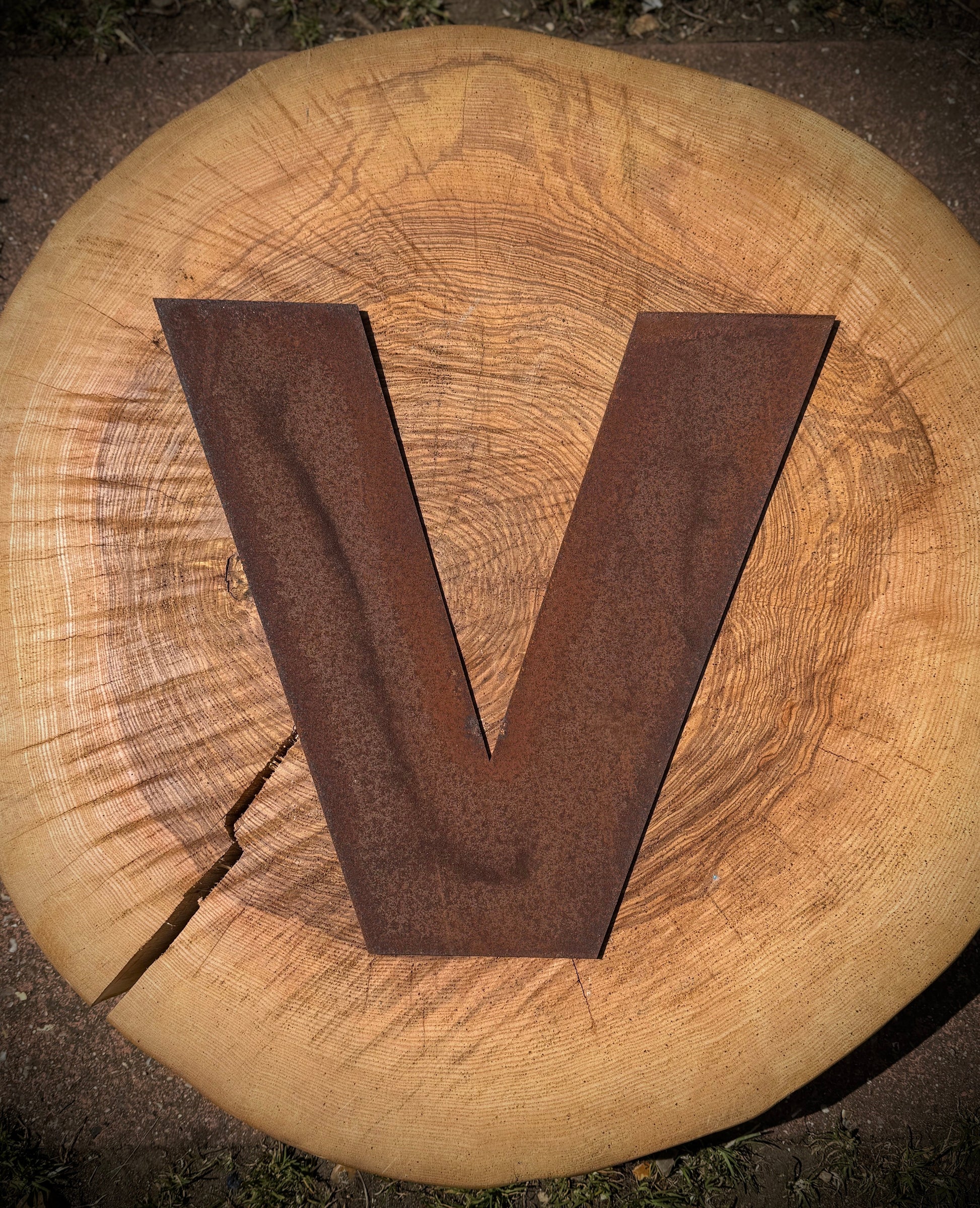 12" Rusty Fat Font Metal Letters A-Z 0-9.