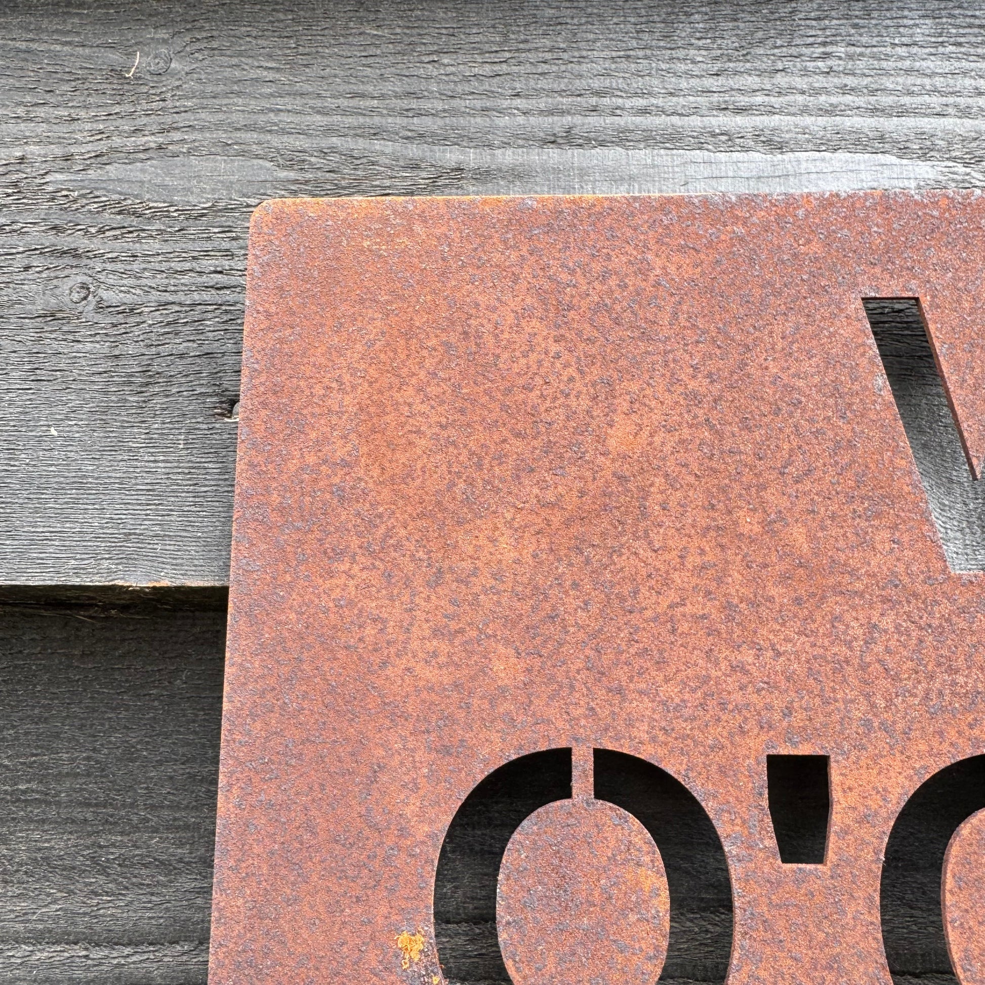 Rustic Metal WINE O’CLOCK Sign