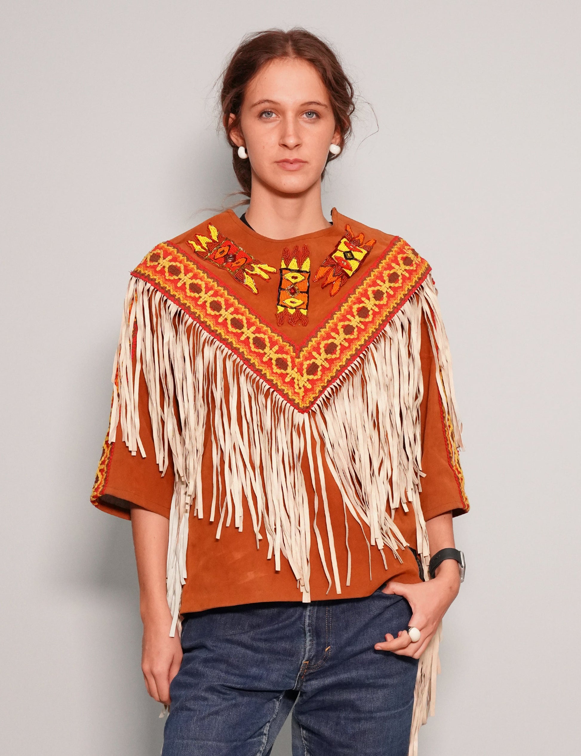 Aztec Leather Jacket