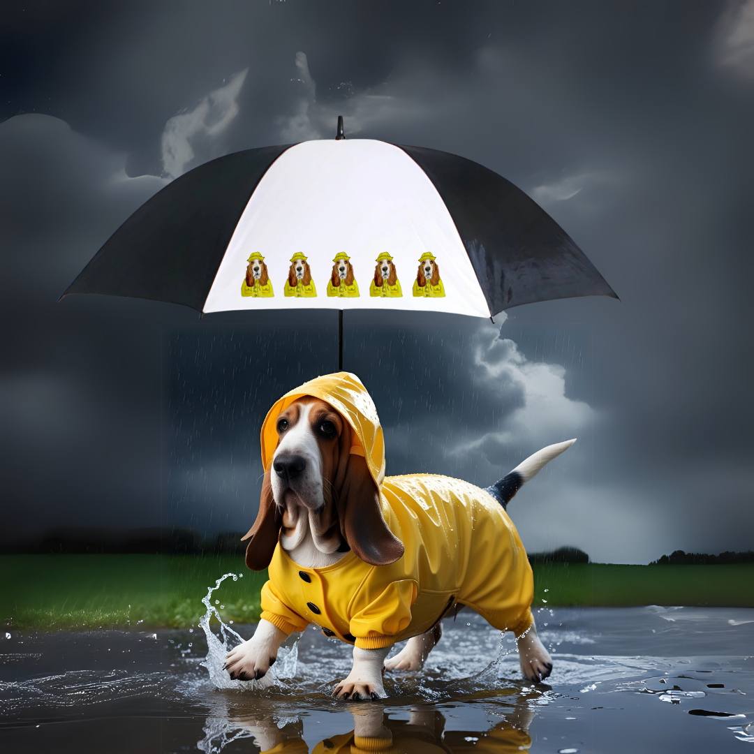 Rain or Shine, Basset Hound’s Got You Covered – High-End Golf Umbrella