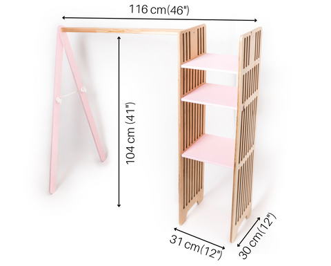 Kids' Montessori Wardrobe Rack – Safe & Organizational Clothing Storage by Ewart Woods at www.brixbailey.com