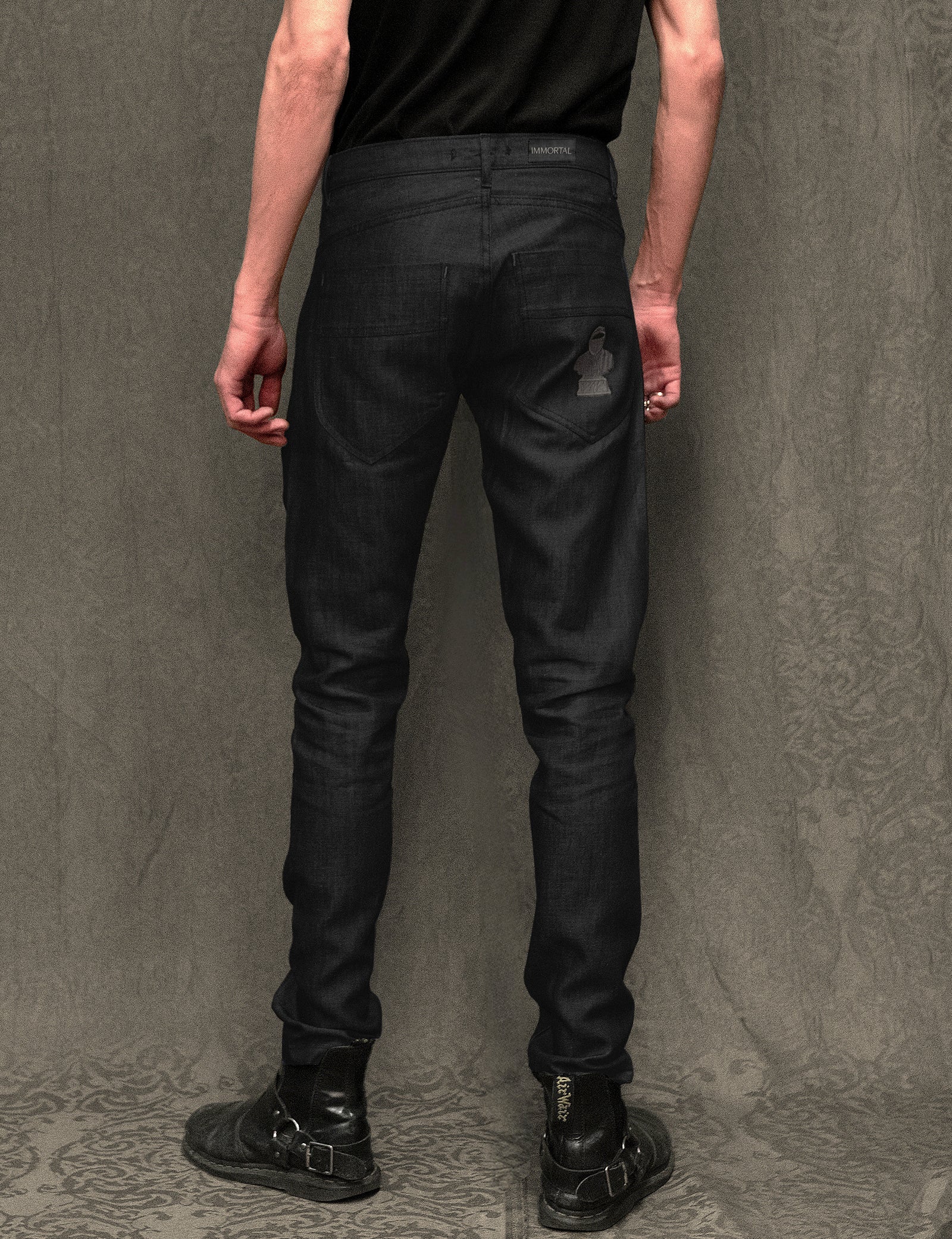 IMMORTAL Button Down Jeans in Black