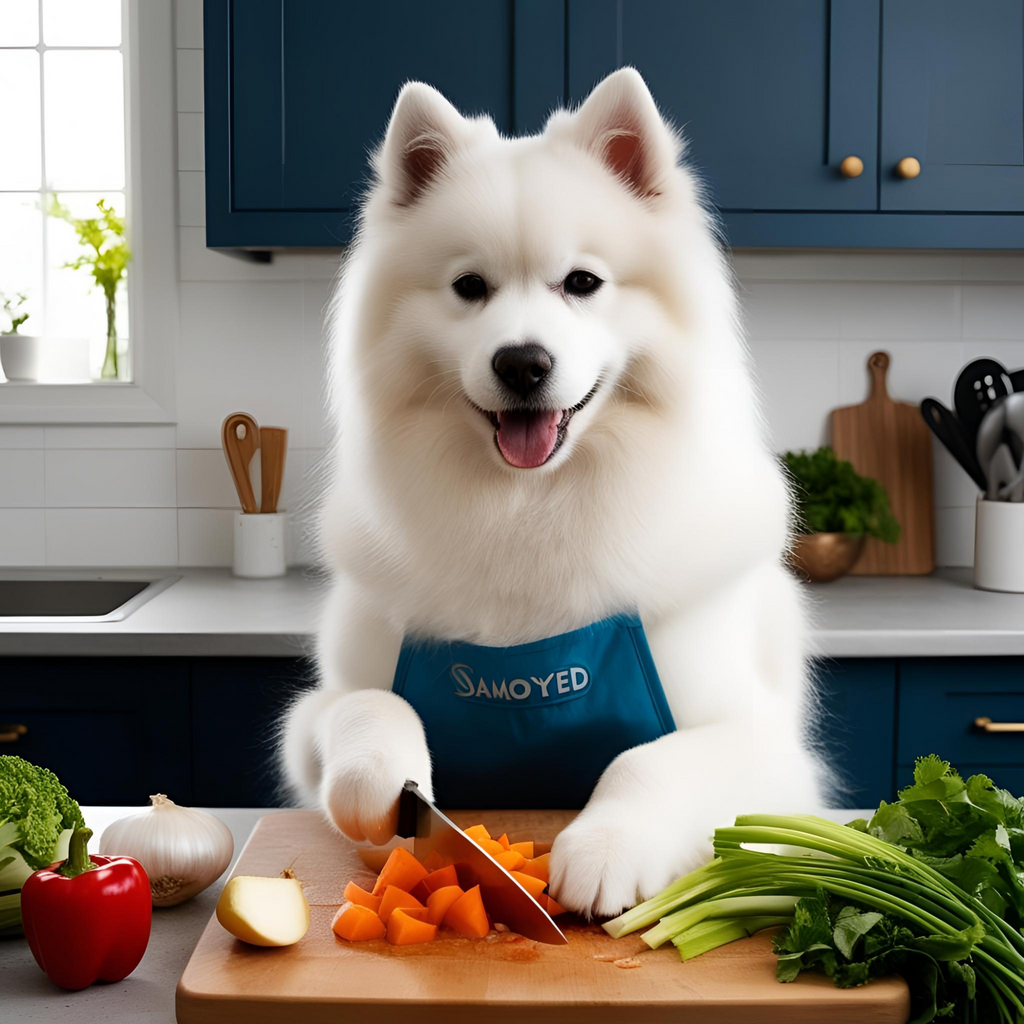 The Cheese Tax Enforcer Chopping Board: Samoyed Style