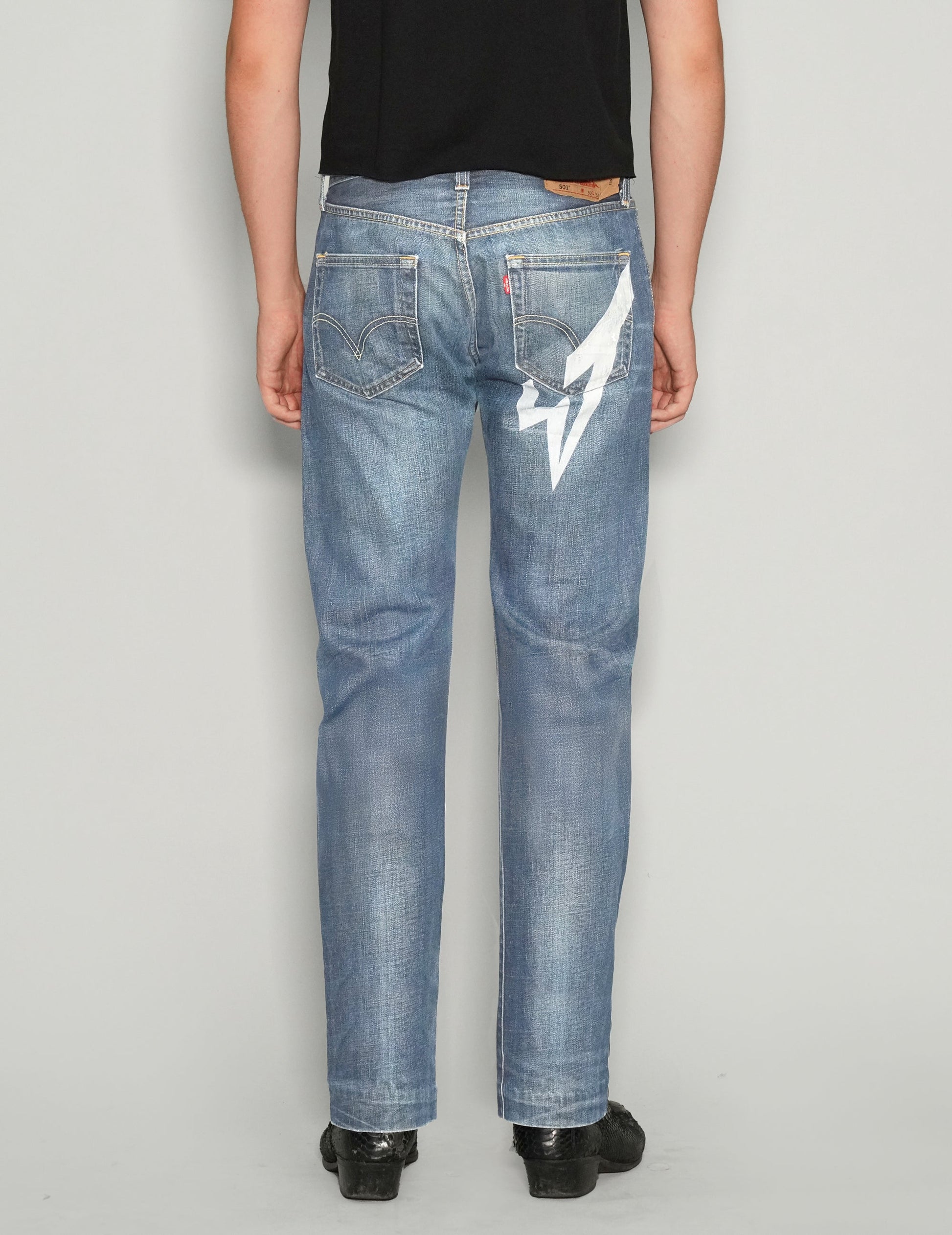 'Love Will Tear Us Apart' Jeans in Light Blue