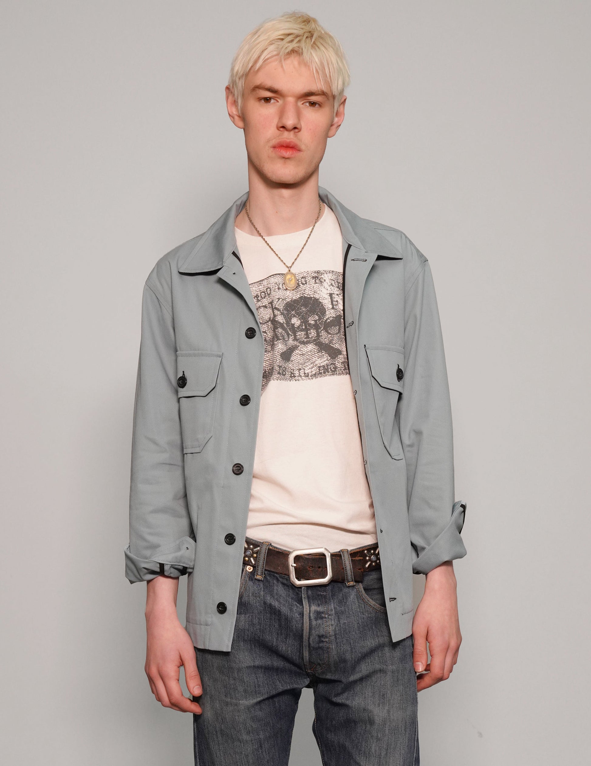 Cotton Workshirt in Grey