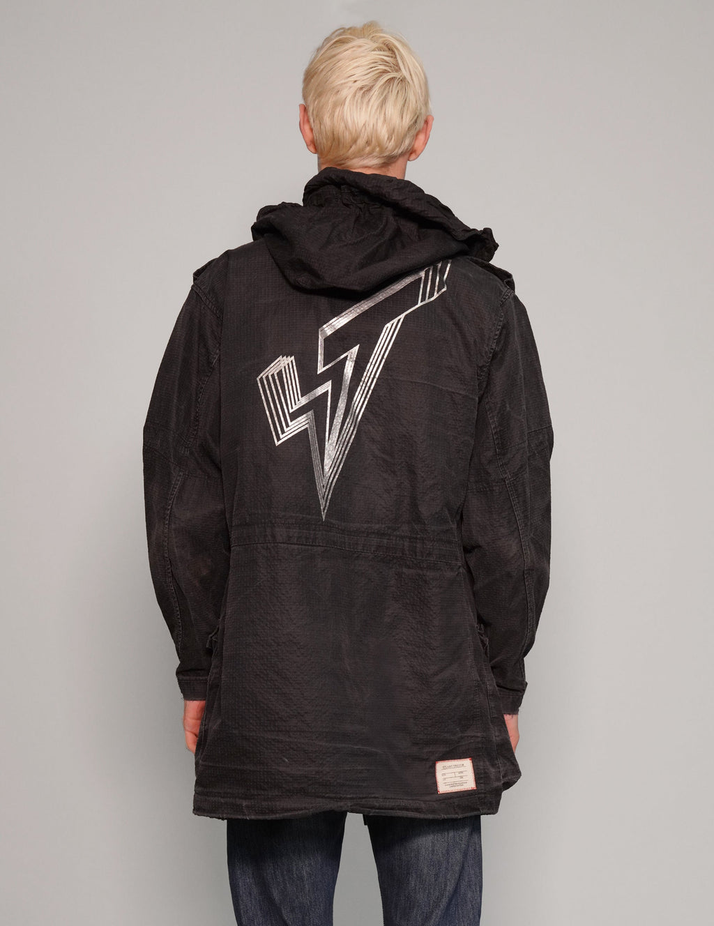 Tactical Utility Parka With Silver ST Logo in Black