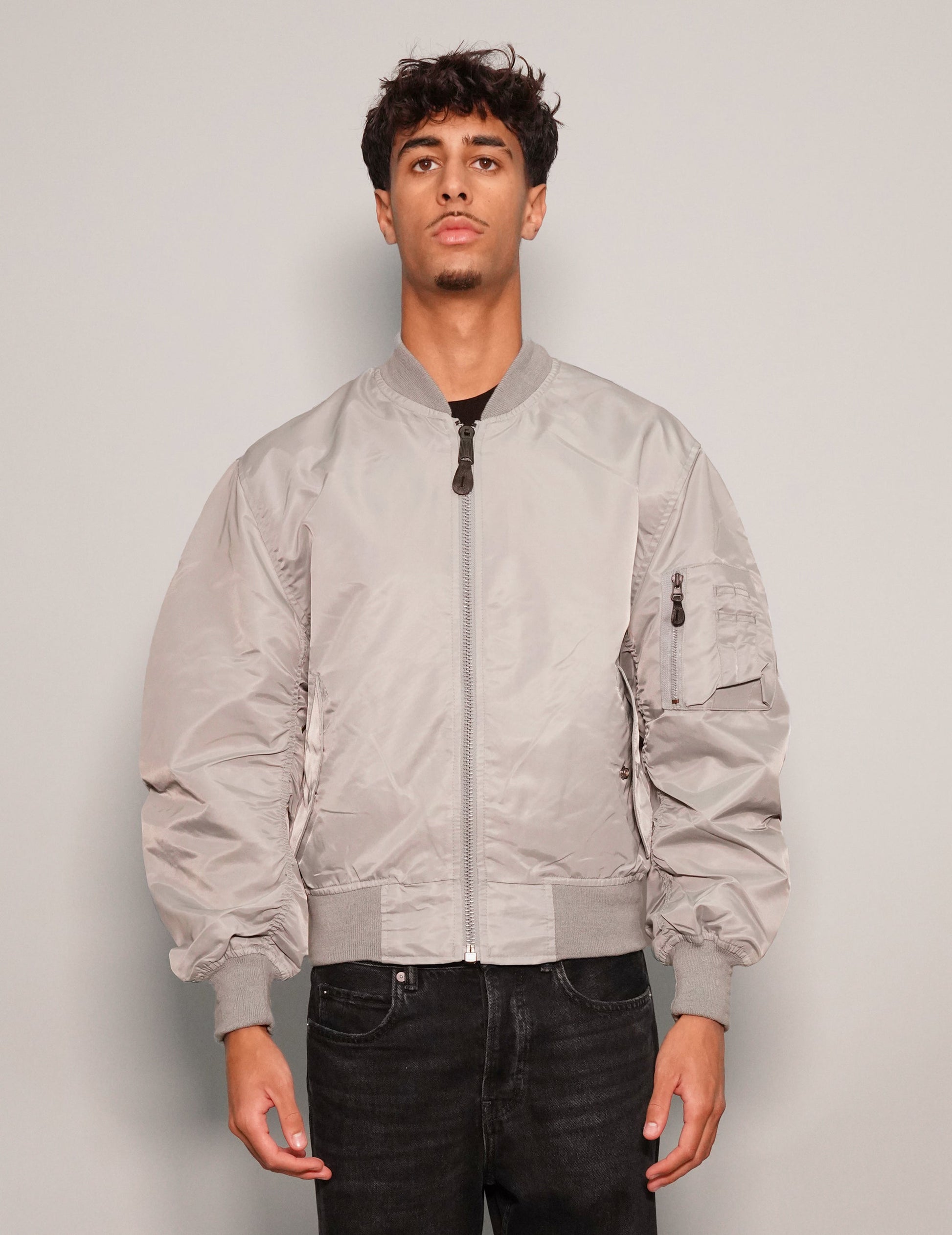MA-1 Light Weight Bomber Jacket in Grey