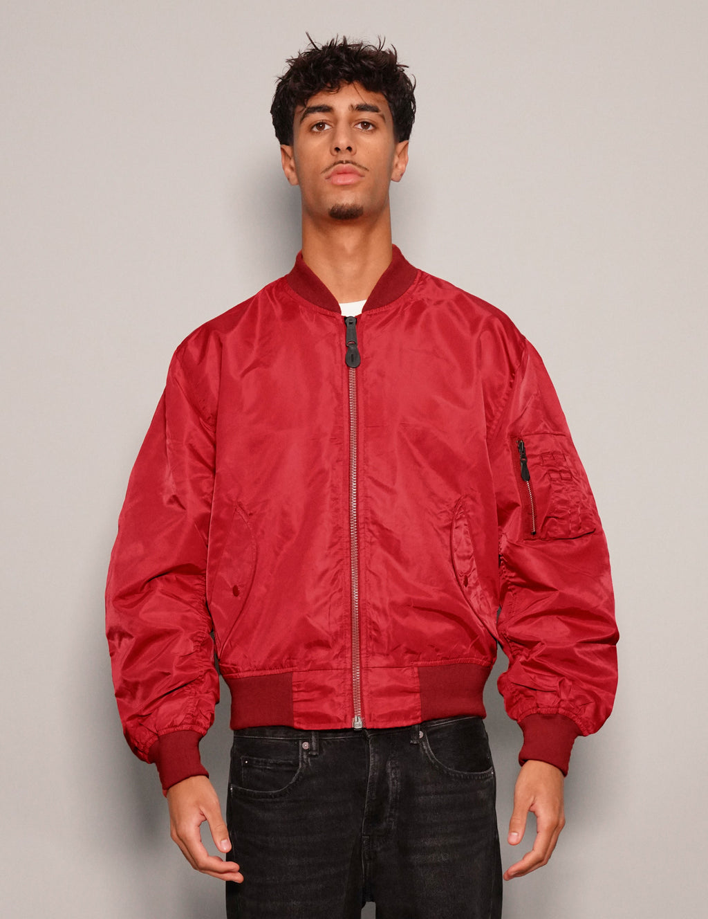 MA-1 Light Weight Bomber Jacket in Red
