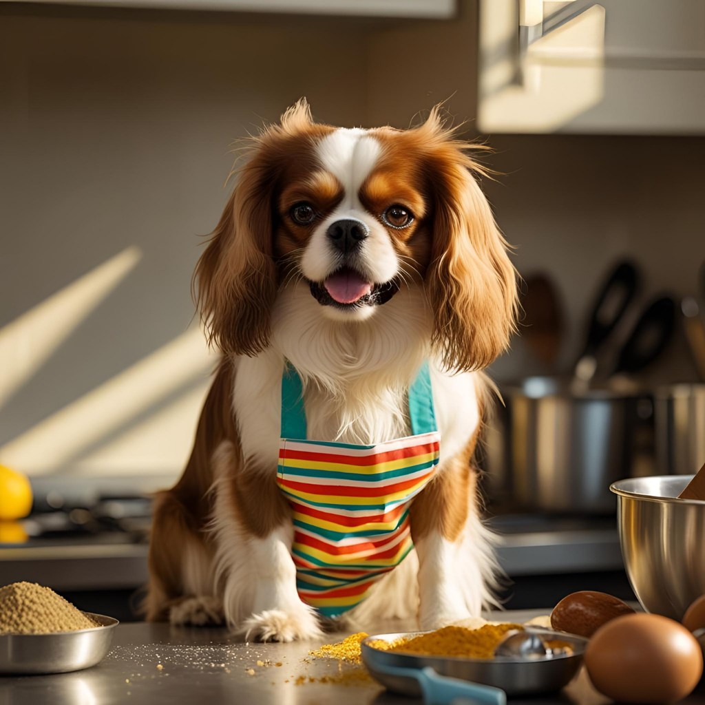Cheese Tax Enforcer: Cavalier King Charles Spaniel Apron for Royal Snack Watchdogs