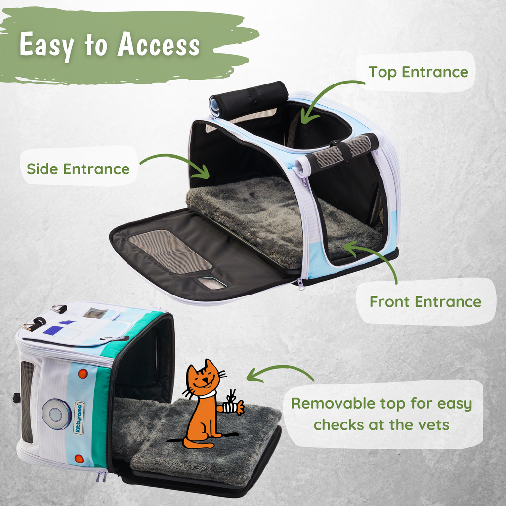 THE BABY BLUE ROAMER - KITTYRAMA CAT CARRIER & HIDEAWAY