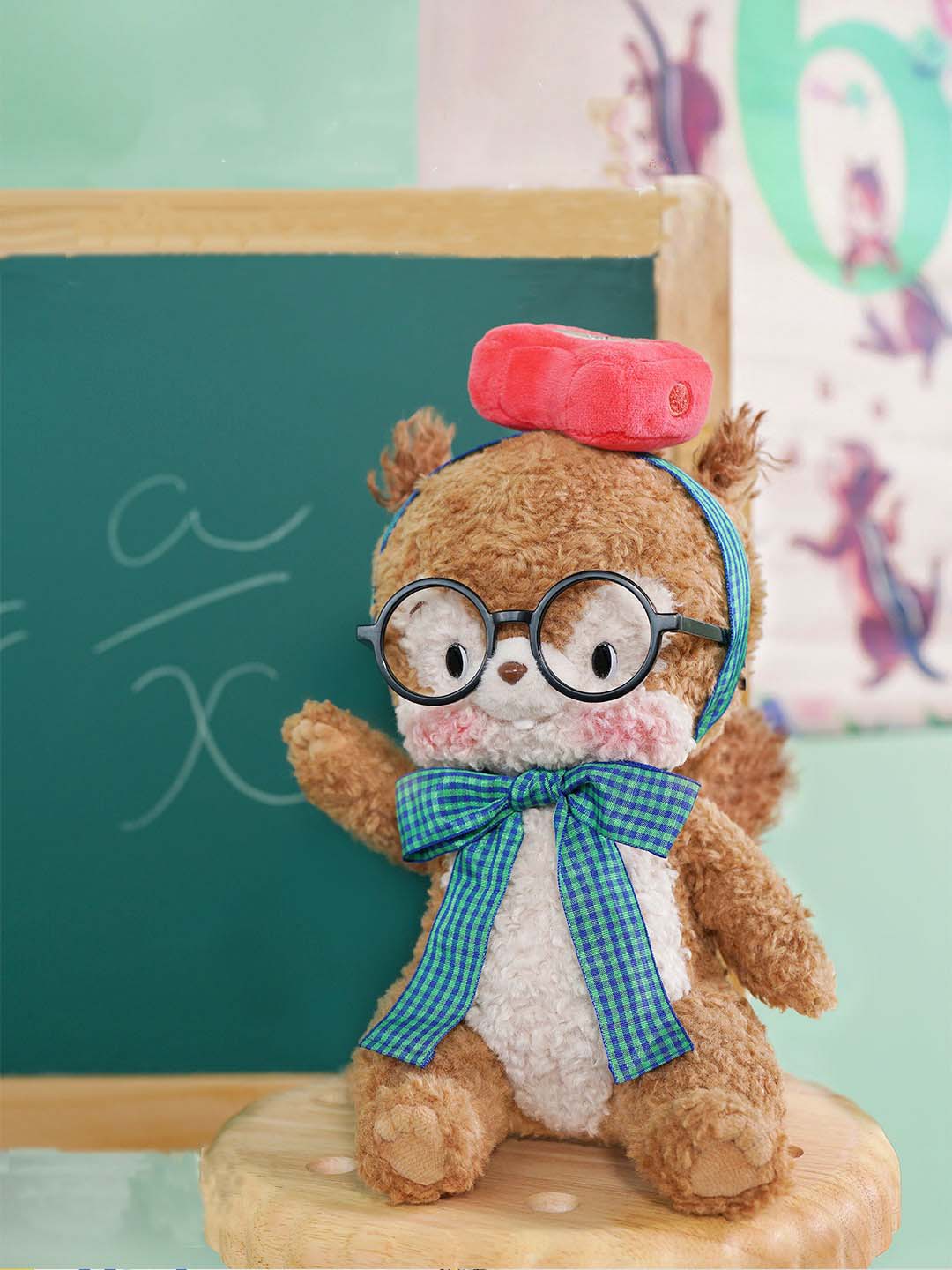 Bobotta Squirrel Plush Toy with Glasses