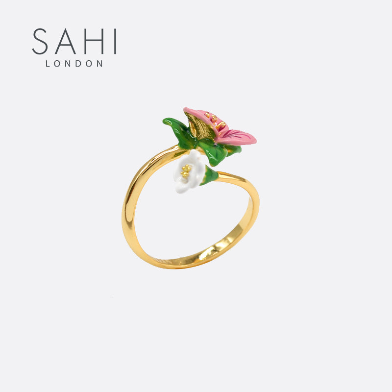 Enchanting Garden Pink Adjustable Ring