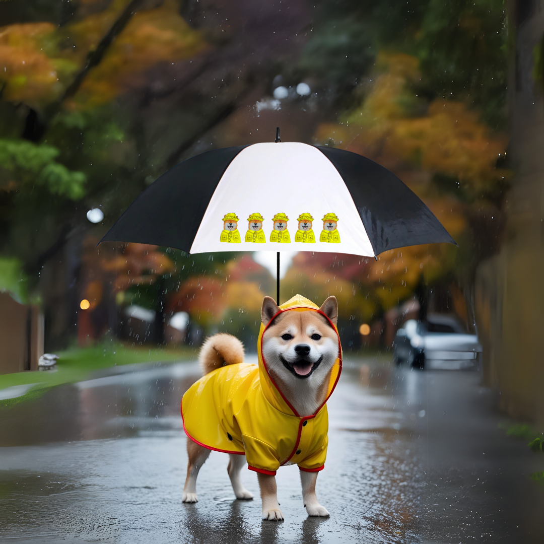 The Shiba Shade – Escape the Rain with a Smiling Houdini