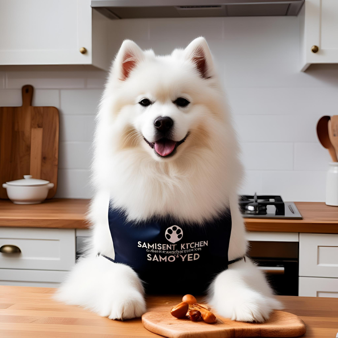 Samoyed Apron: Don’t Forget the Cheese Tax – Every Chef’s New Best Friend!"
