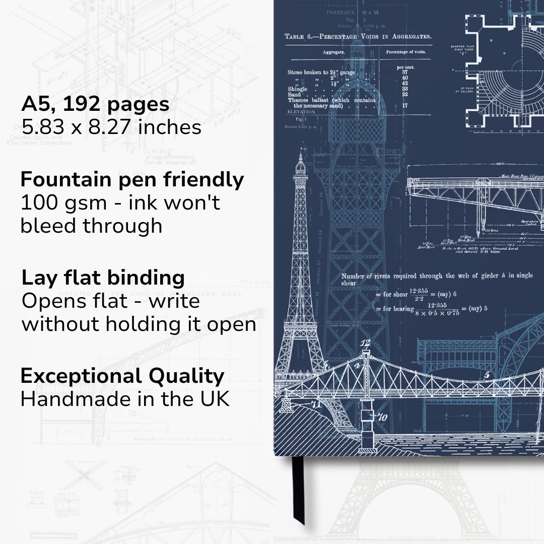 Structural Engineering A5 Hardcover Notebook