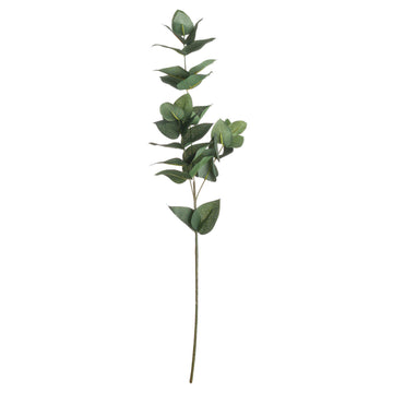 Lifelike artificial eucalyptus stems in silver-sage green, perfect for home decor arrangements, with realistic leaf texture. by Sostter at brixbailey.com