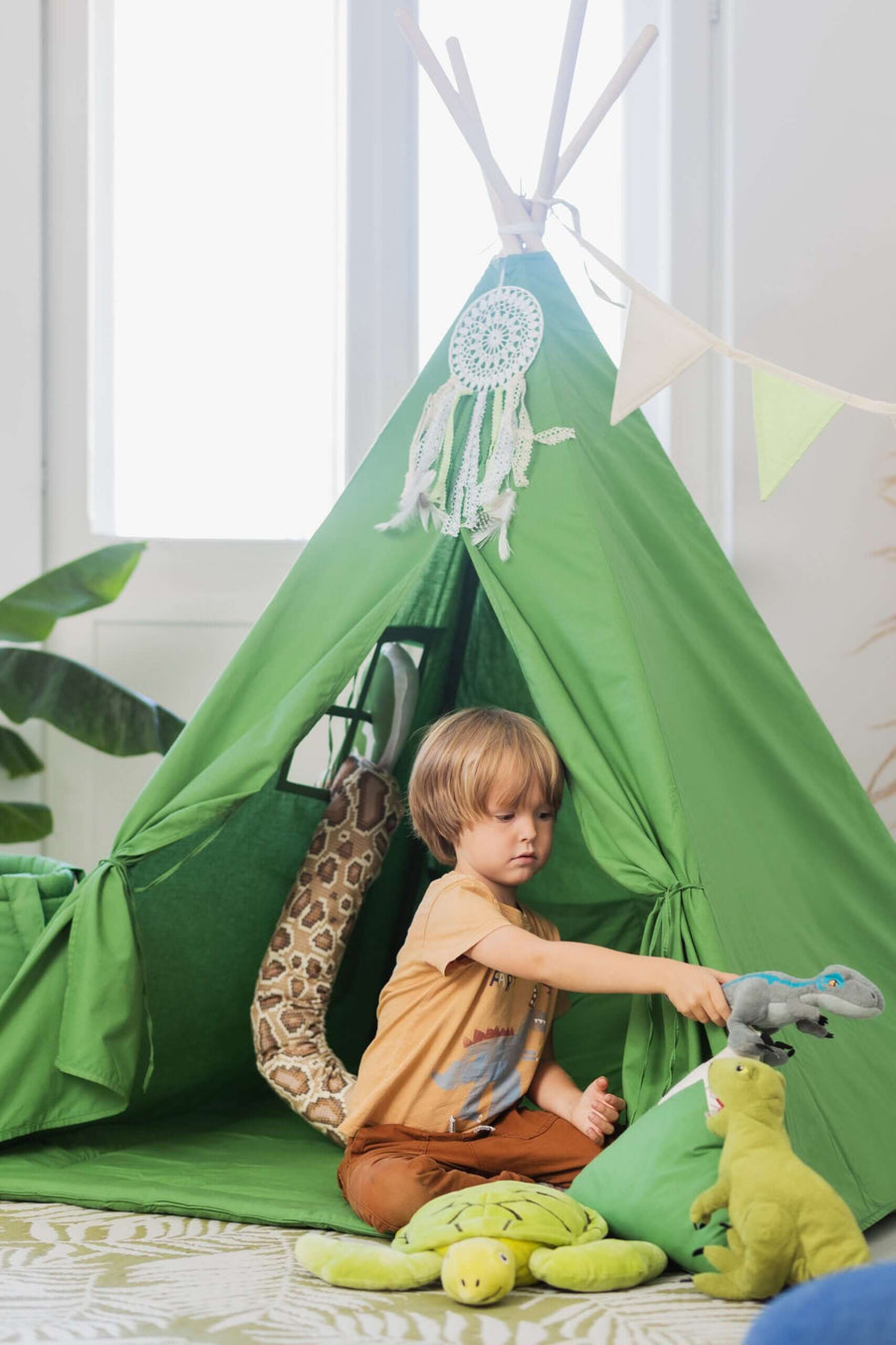 Cozy Tipi Tent Set for Kids – Imaginative & Comfortable Play Area by Sówka at brixbailey.com