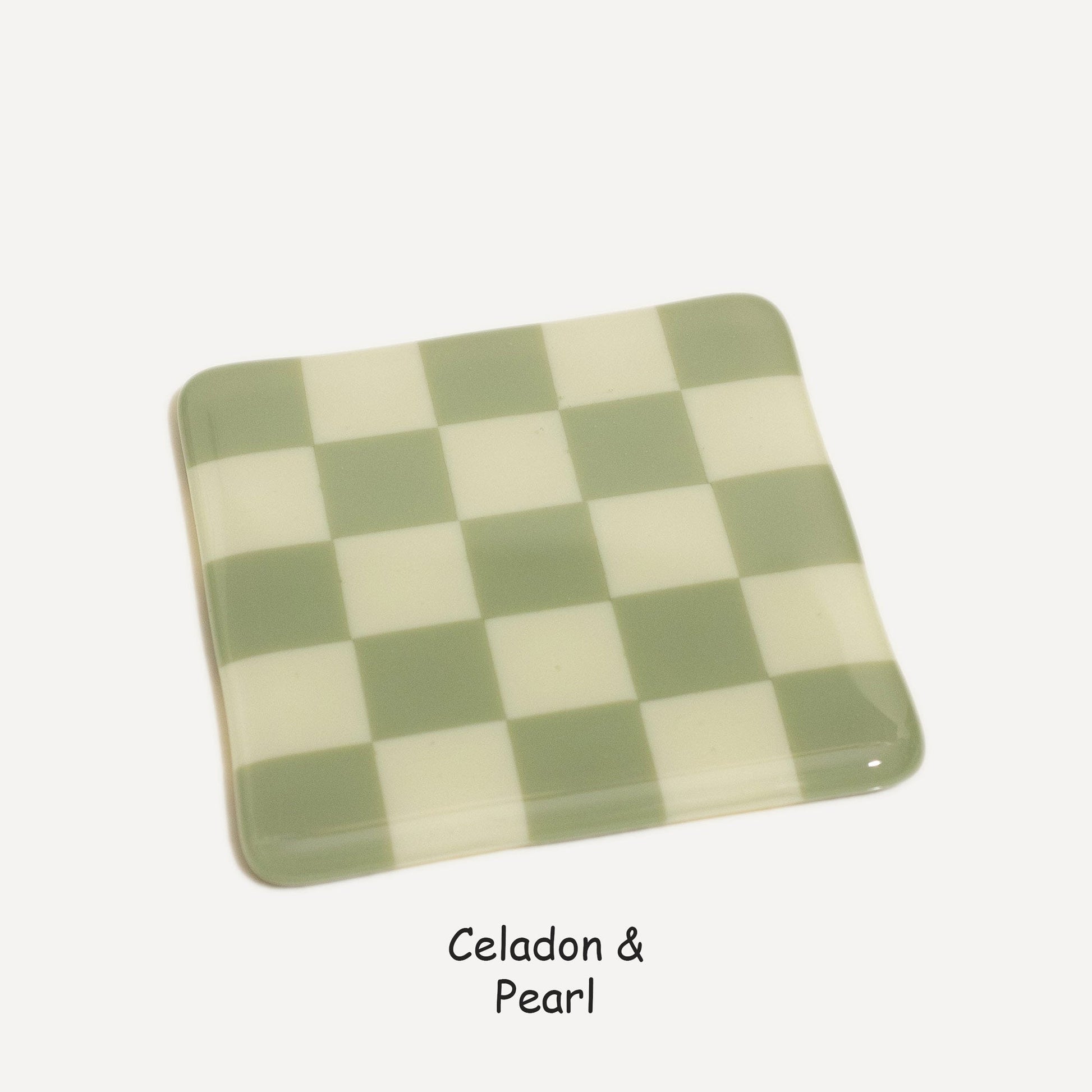10cm Chequered Dual Colour Coaster - Oceanside Collection