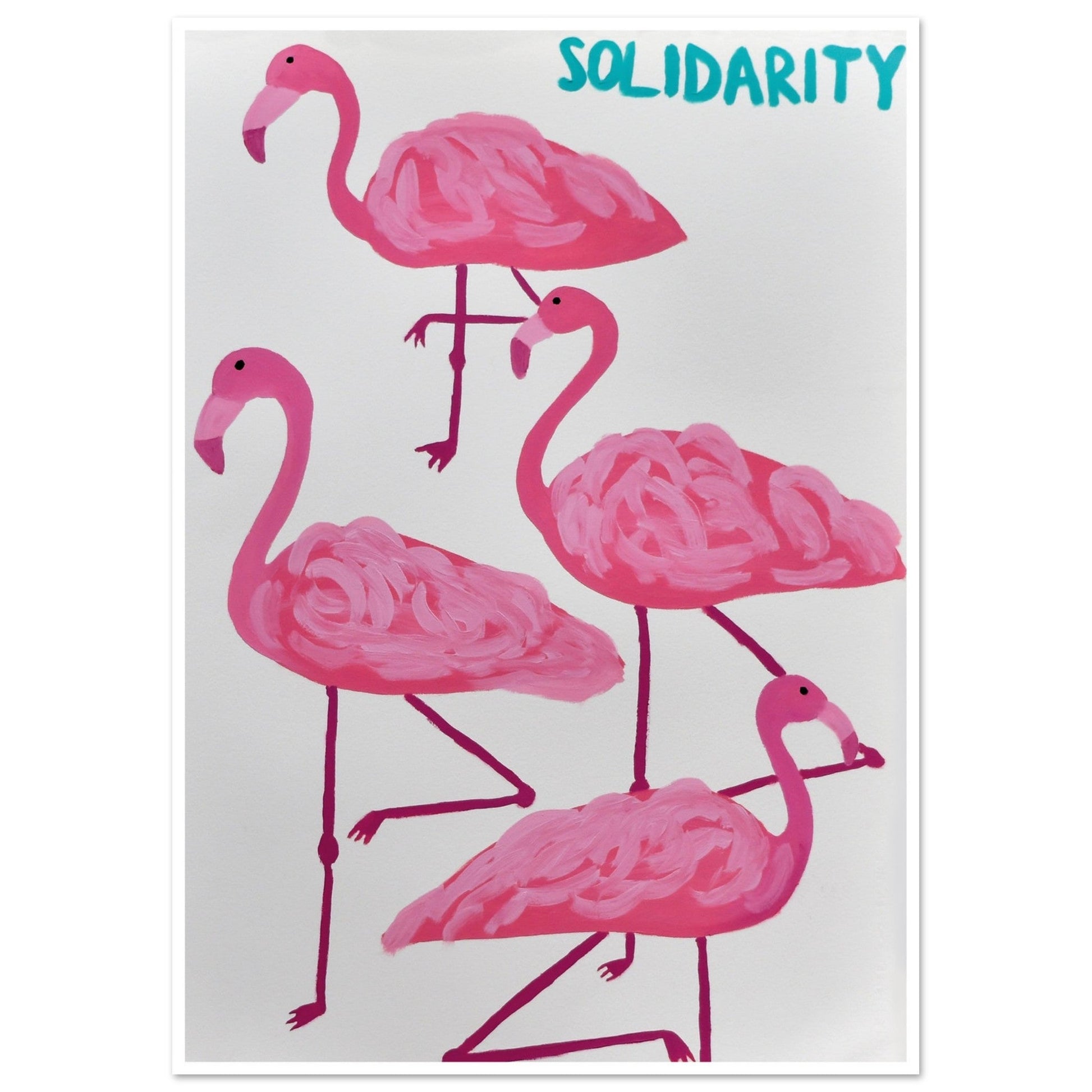 Solidarity Flamingo Wall Print