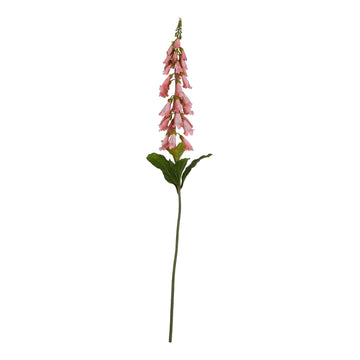 Lifelike pink artificial foxglove stems, 55cm tall, with cascading bell-shaped blooms for rustic home decor by Sostter at brixbailey.com