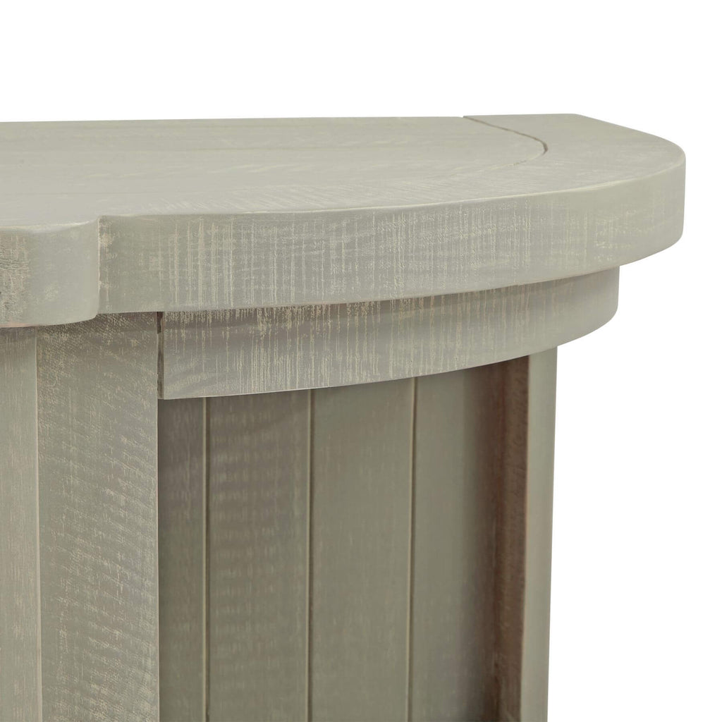Saltaire 3-shelf dresser top in weathered grey pine, modern Scandinavian design with organic curves by Sostter at brixbailey.com