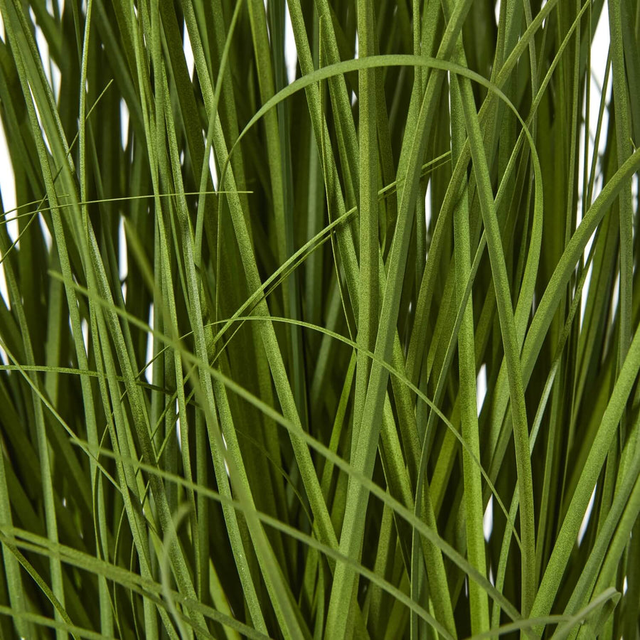 Lifelike faux white allium plant in black pot, 120cm tall with green stems, perfect for modern home decor by Sostter at brixbailey.com