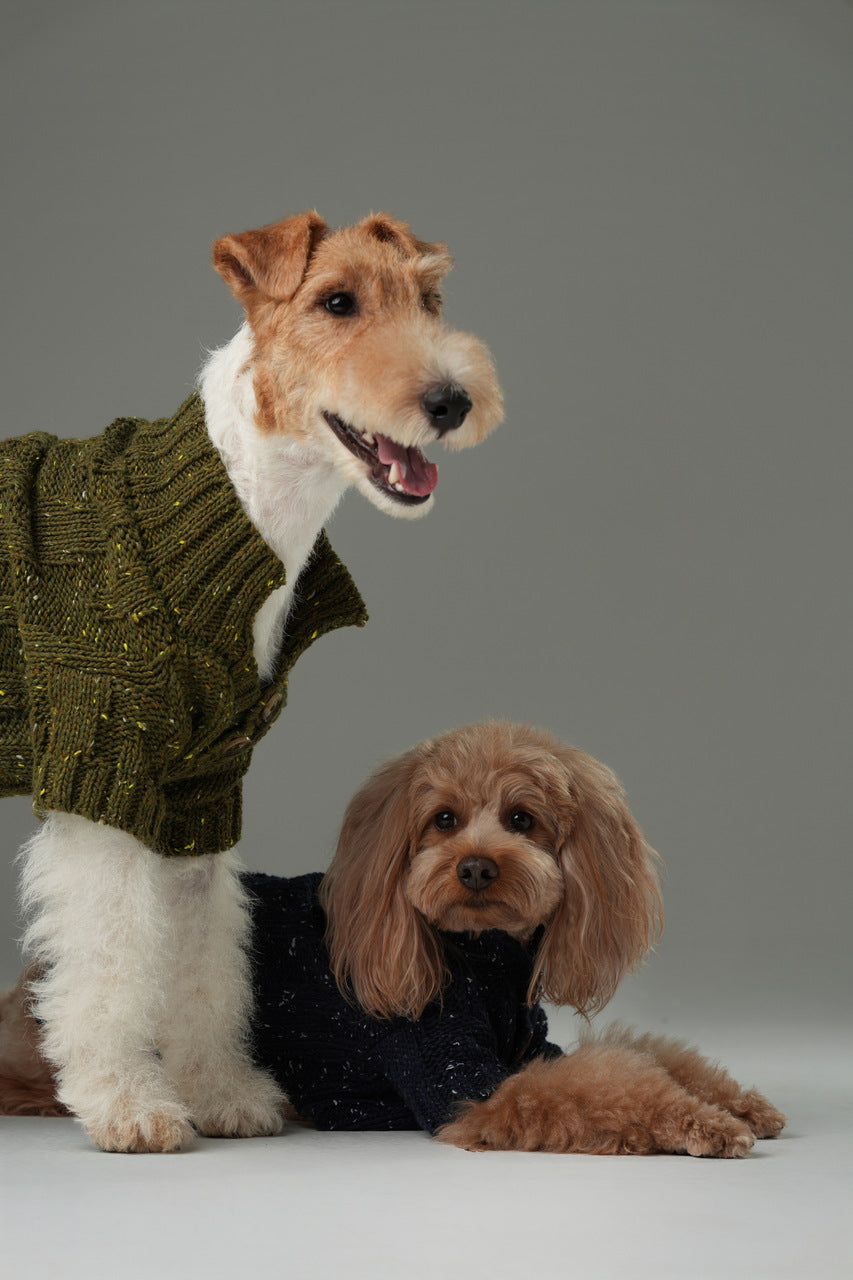 Glacier Pet Sweater in Olive Green
