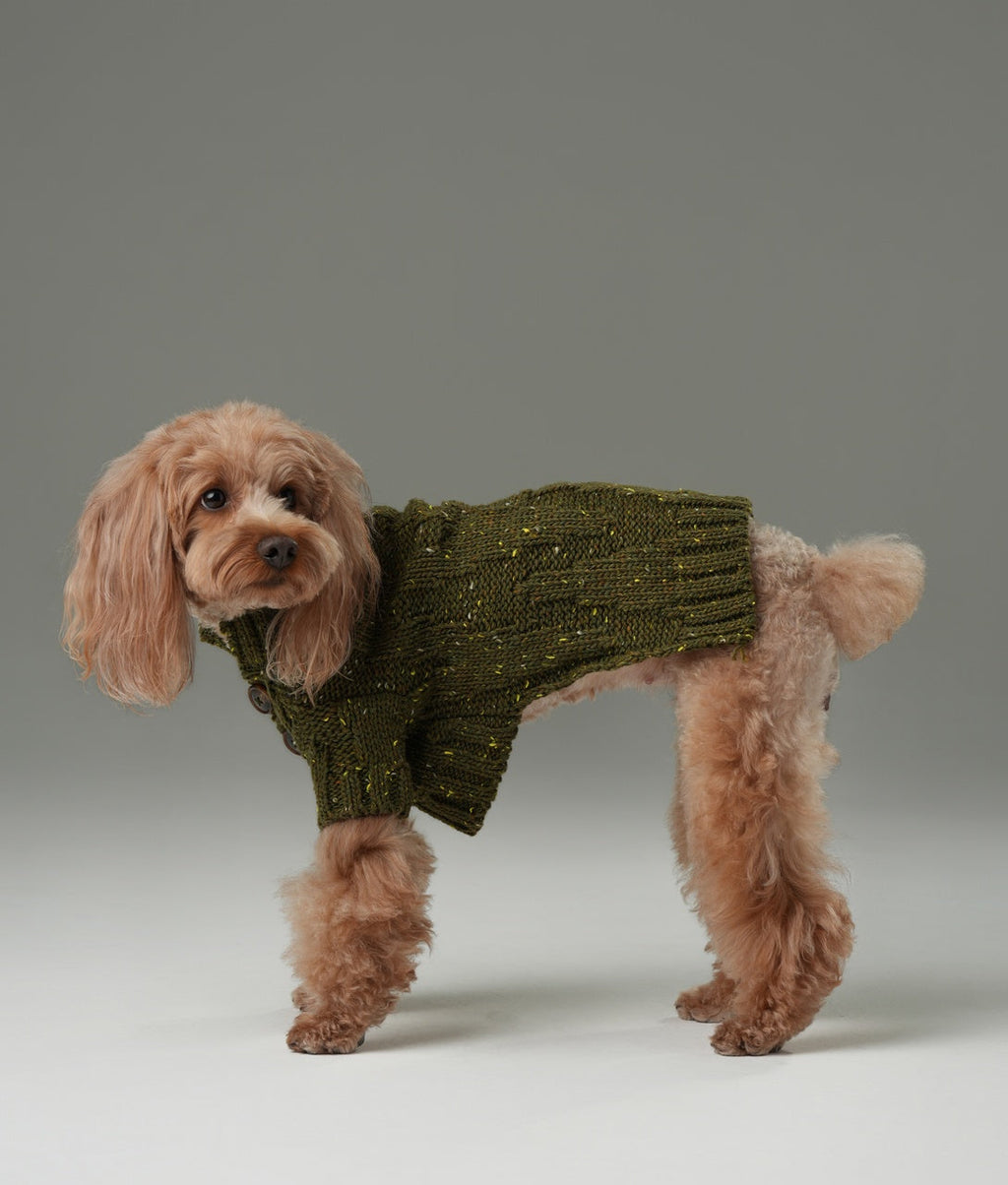 Glacier Pet Sweater Olive Green