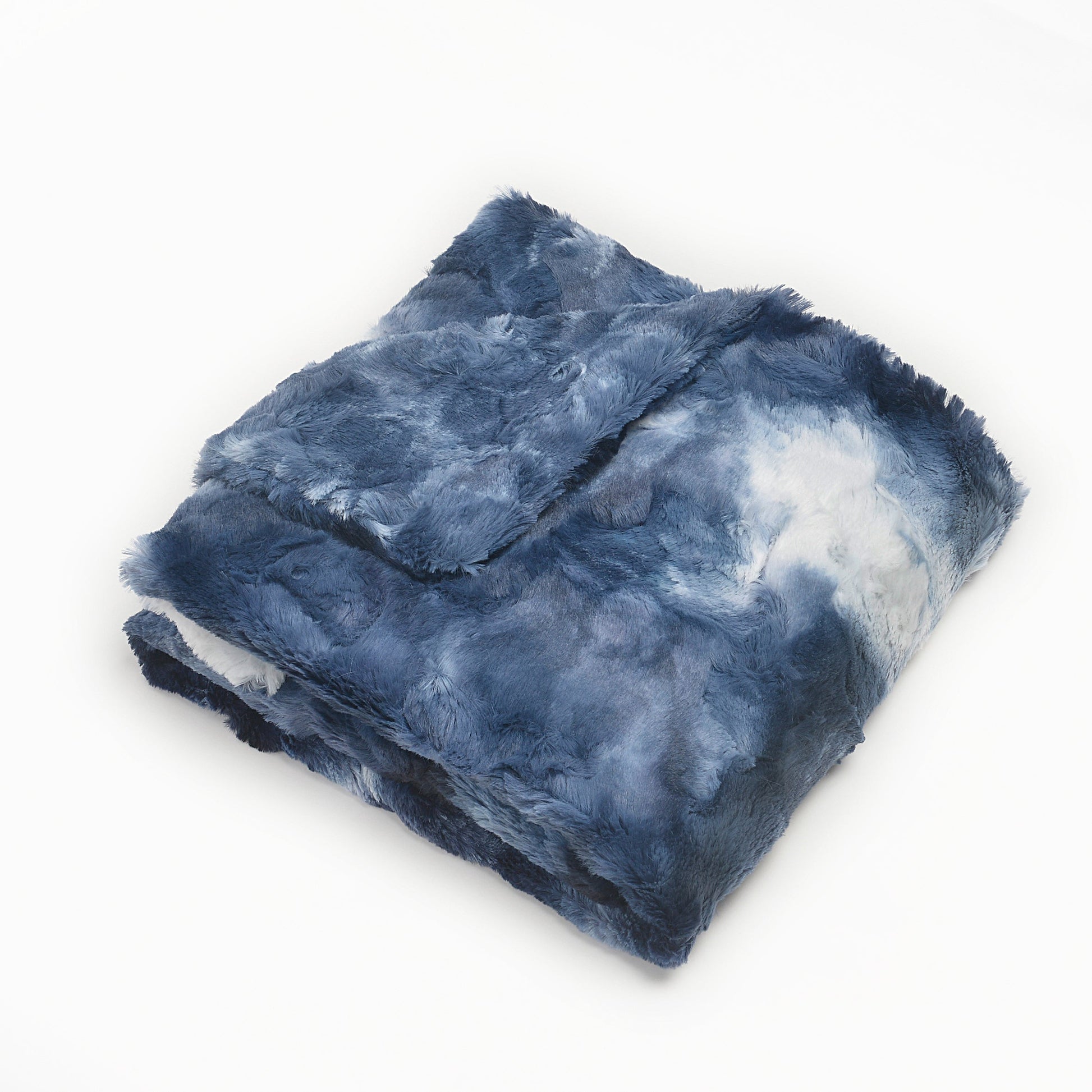 Ultra-Plush Blue Tie Dye Fur Blanket