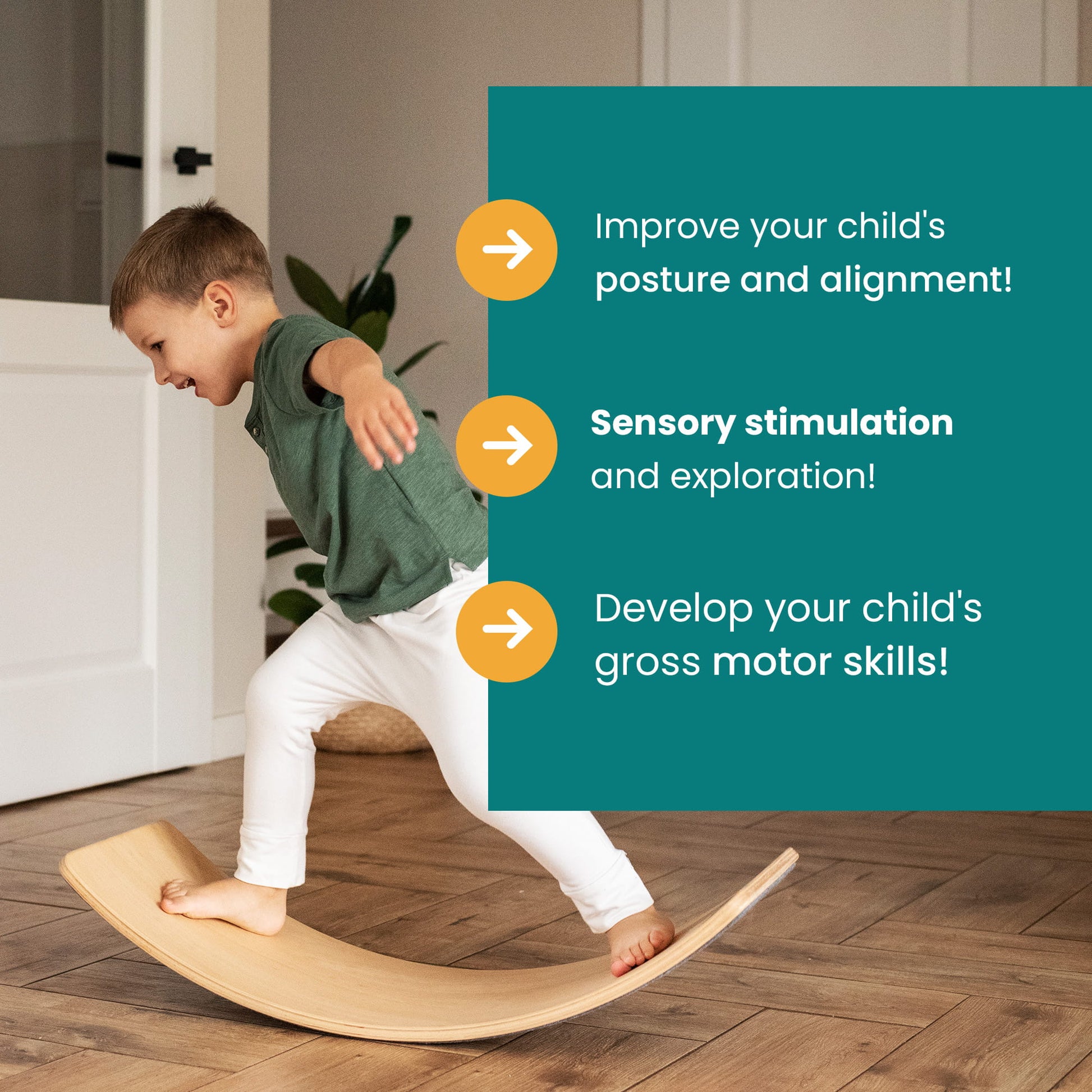 Versatile Kids' Balance Board – Montessori Inspired & Durable by MeowBaby at www.brixbailey.com