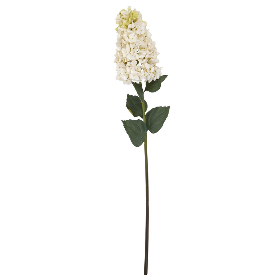 Off-white spear hydrangea faux bloom, plastic, 88cm tall, from Recipe Collection, modern floral decor for layered arrangementsby Sostter at brixbailey.com