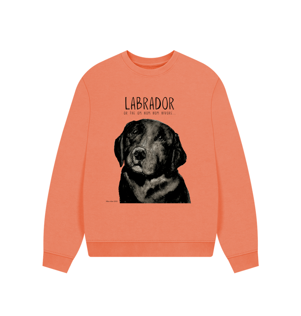 Will Sit for Snacks: The Black Labrador Oversized Sweatshirt