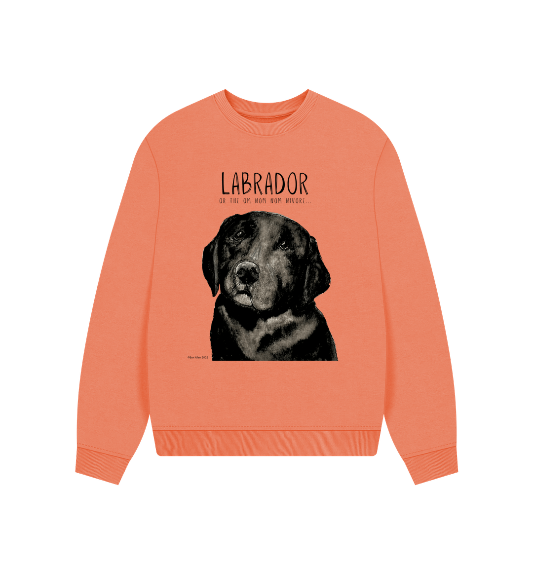 Will Sit for Snacks: The Black Labrador Oversized Sweatshirt