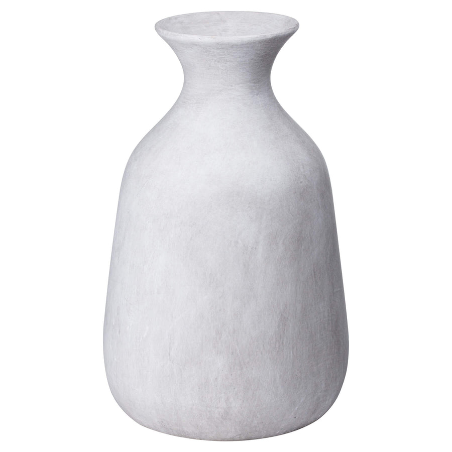 Minimalist Darcy Ople stone vase in organic hue, 13cm tall ceramic with natural mineral variations for floral or decor by Sostter at brixbailey.com