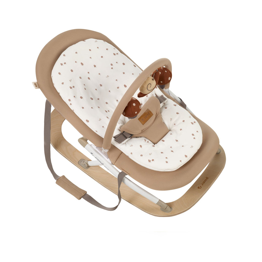 Wooden Hammock Natural Birch Rocker with Padded Insert Sesame