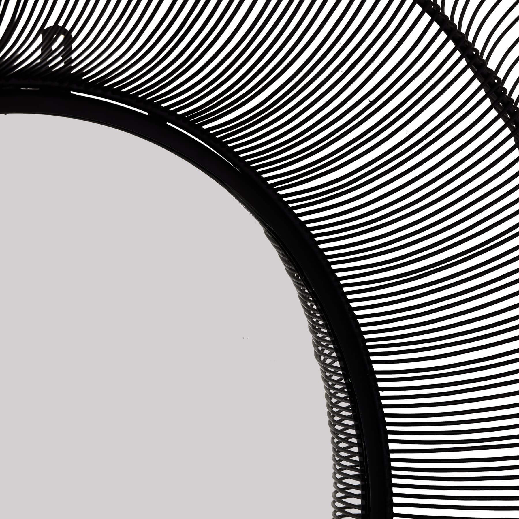 Chico black large wire mirror with geometric grid design, matte black metal frame, 120cm statement wall decor by Sostter at brixbailey.com
