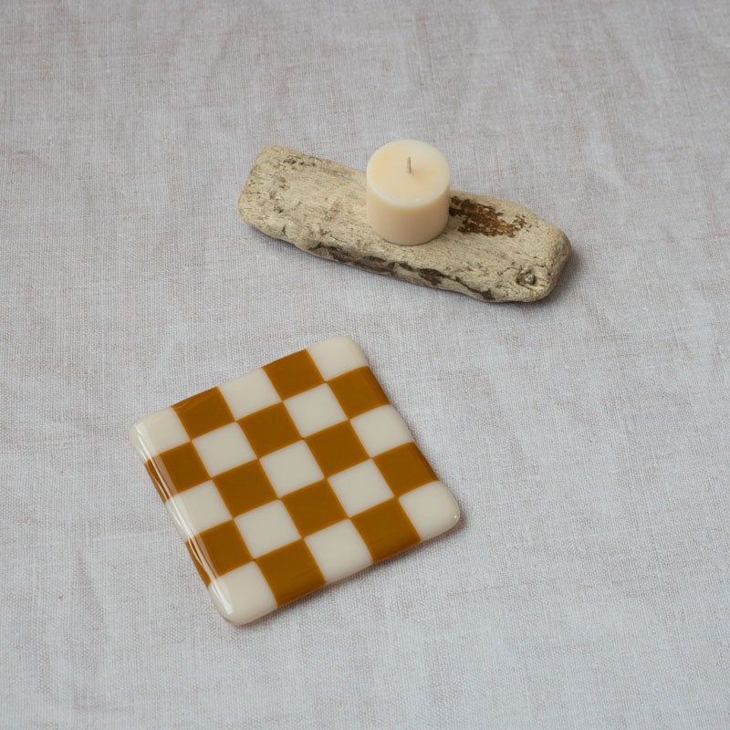 10cm Chequered Dual Coloured Coaster - Bullseye Collection