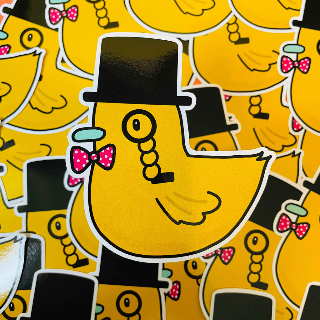 Sir Quackington the First Duck Vinyl Sticker