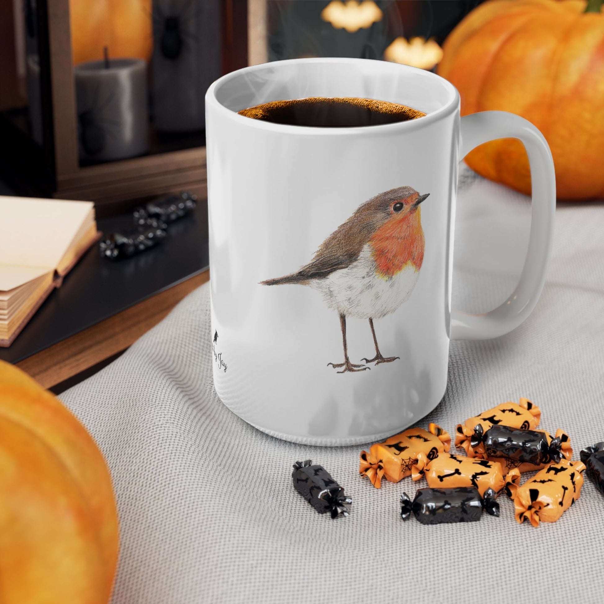Robin Bird Mug – Ceramic Wildlife Coffee Cup