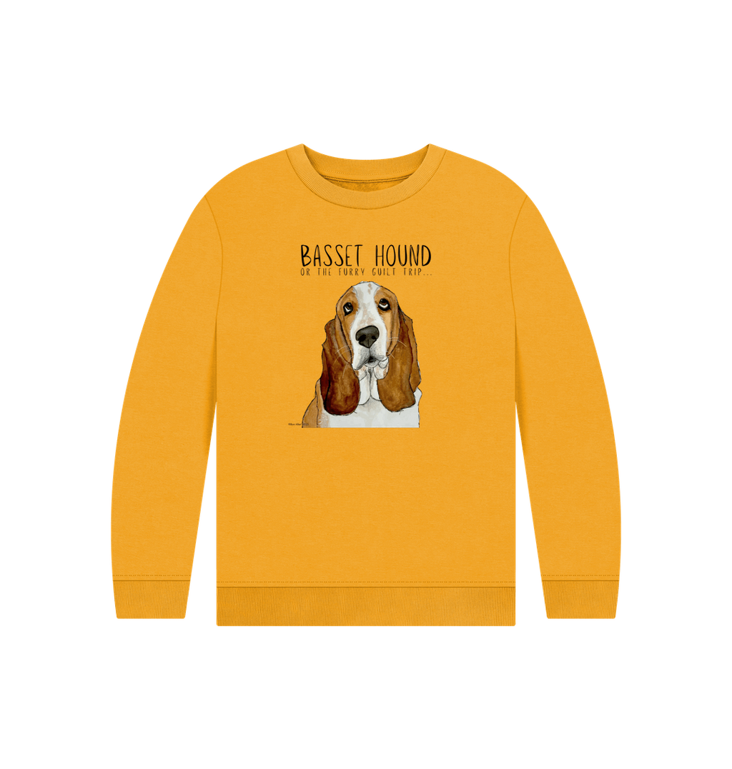 Basset Hound Child's Sweatshirt: Cozy Guilt Trip, Now in Sweatshirt Form!