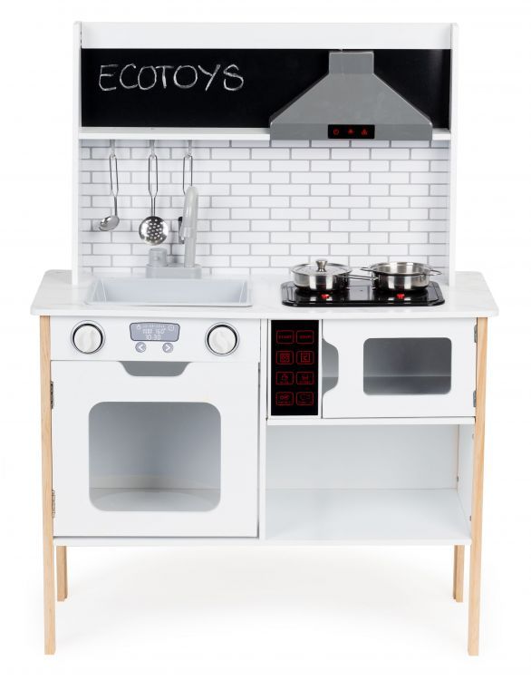 Unleash Creativity with the Ecotoys Wooden Play Kitchen - Interactive & Realistic Cooking Playset for Kids by ECOTOYS at www.brixbailey.com