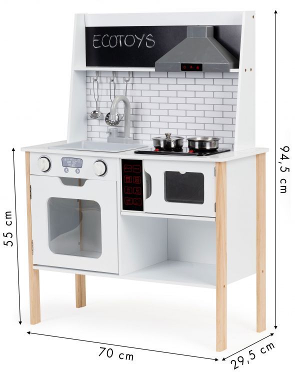 Unleash Creativity with the Ecotoys Wooden Play Kitchen - Interactive & Realistic Cooking Set for Kids by ECOTOYS at www.brixbailey.com