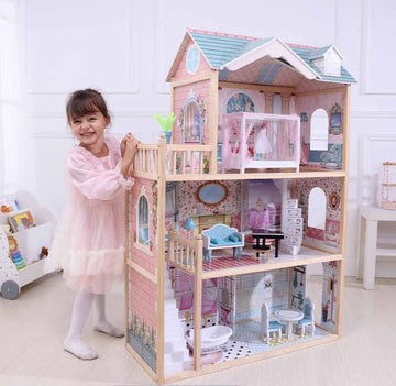 Gerardo's Wooden Dollhouse – Charming 3-Story Playset with LED by Gerardo's Toys at www.brixbailey.com