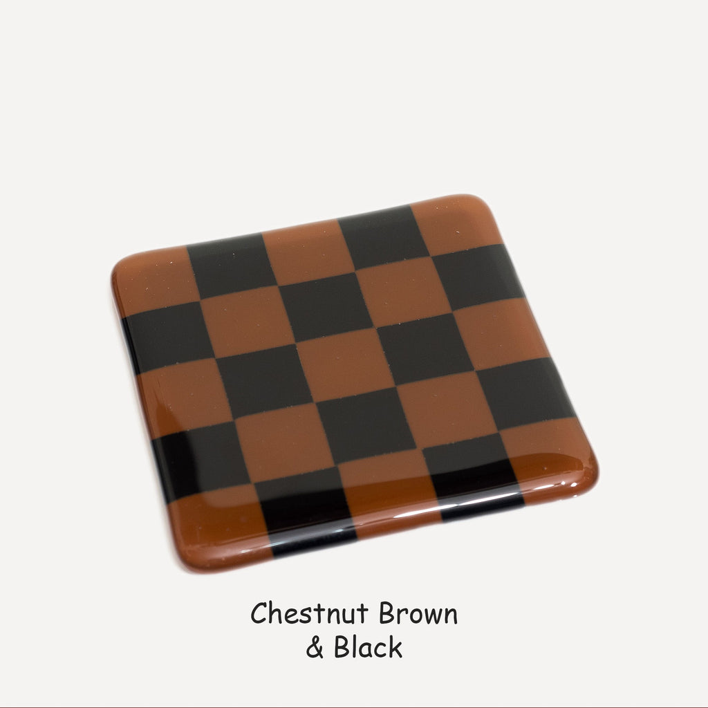 10cm Chequered Dual Colour Coaster - Oceanside Collection