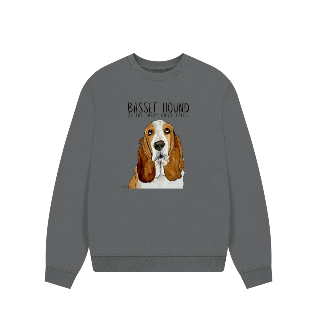 Basset Hound Women’s Oversized Sweatshirt: Cozy, Stylish & Full of Guilt!