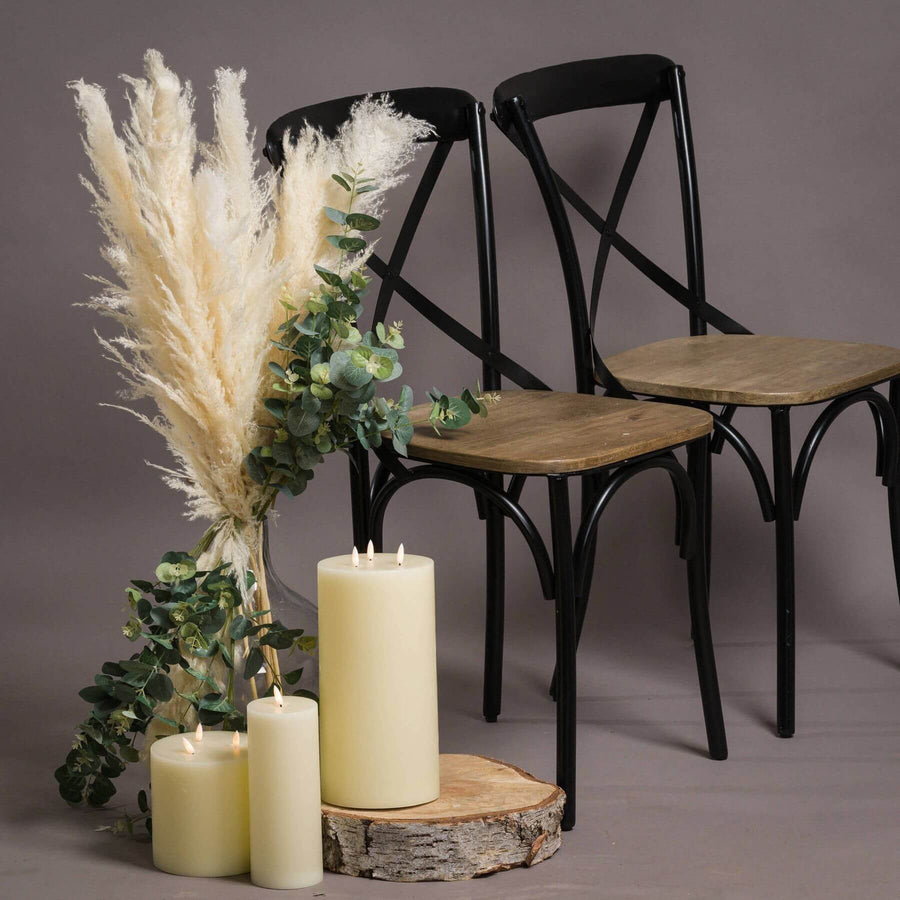 Soft cream dried floral stems with feathery plumes, 47 inches tall, for organic-modern home decor by Sostter at brixbailey.com