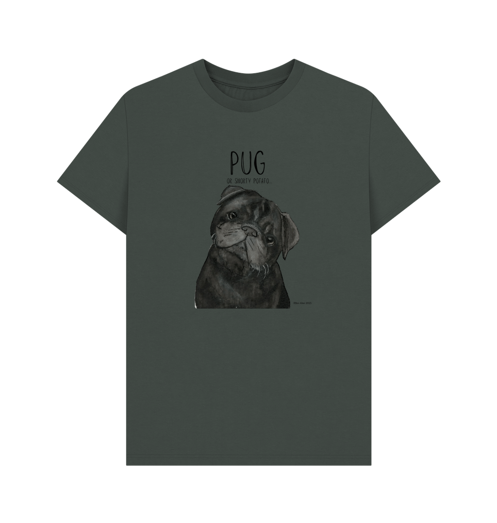 Snorty Potato Men’s T-Shirt – Perfect for Pug Lovers and Snack Enthusiasts!