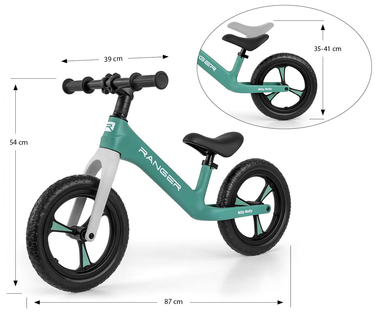 Unleash Adventure with the Milly Mally Ranger Balance Bike - Perfect for Young Explorers by Milly Mally at www.brixbailey.com