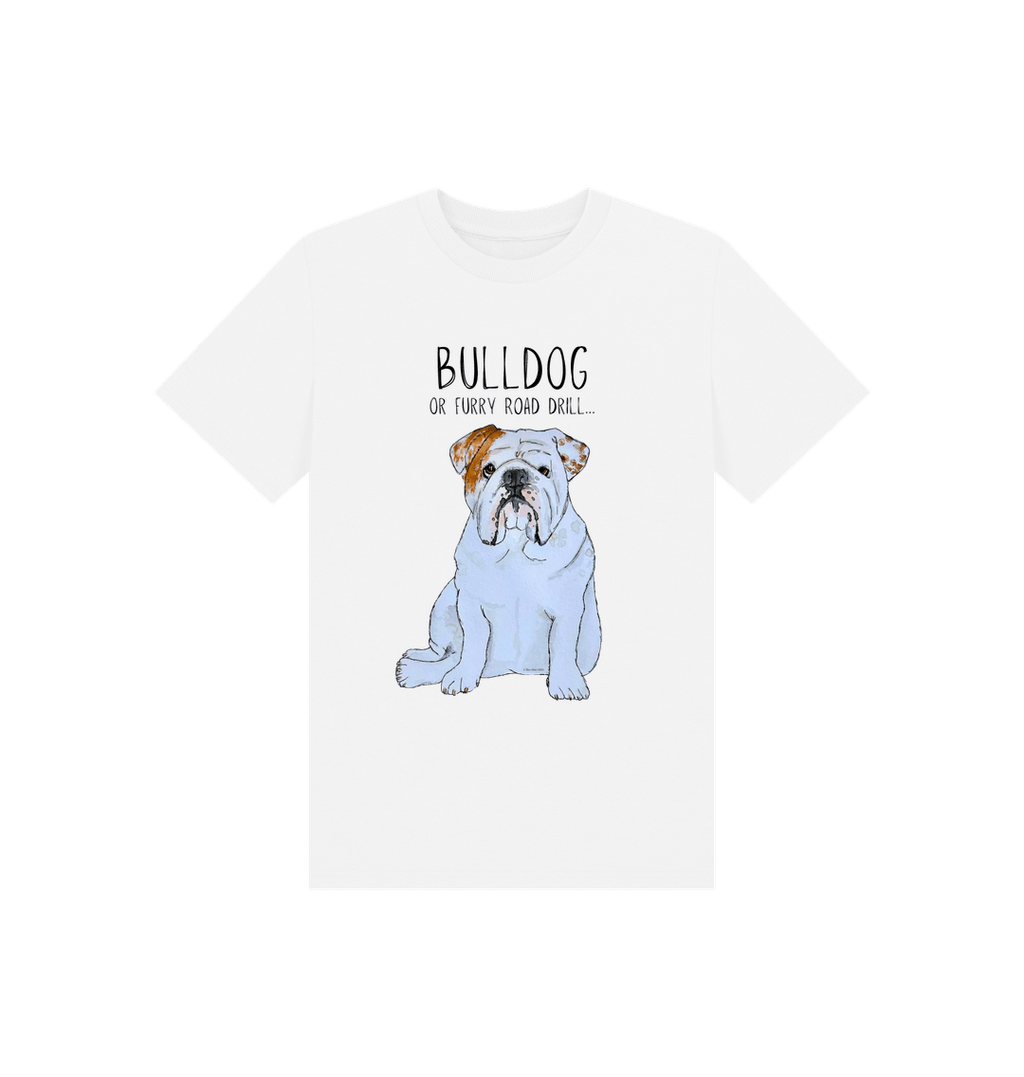Paw-some Power: Furry Road Drill Bulldog Kid’s T-Shirt for Mini Rebels!