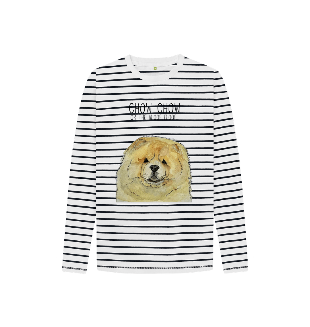 Paws-itively Adorable: Fawn Chow Chow Child's Breton Stripe Long Sleeved T-Shirt